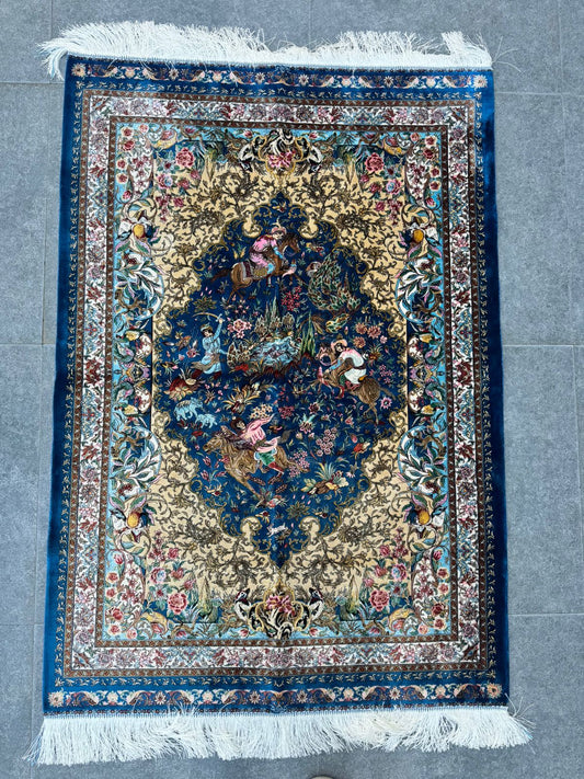 Bamboo Silk Irani Carpet 90x150cm
