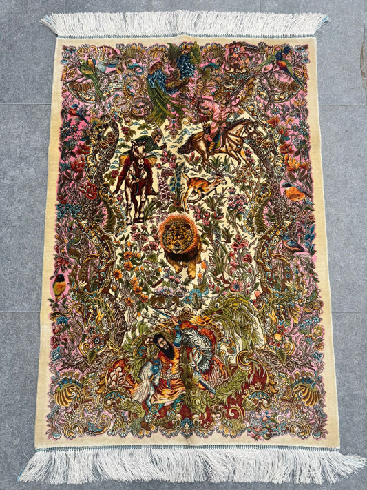 Bamboo Silk Irani Carpet 80x120cm