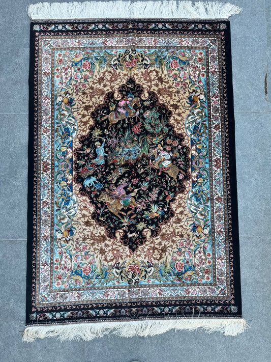 Bamboo Silk Irani Carpet 90x150cm