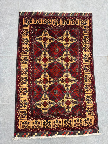 Handmade kazak carpet 100 x 162